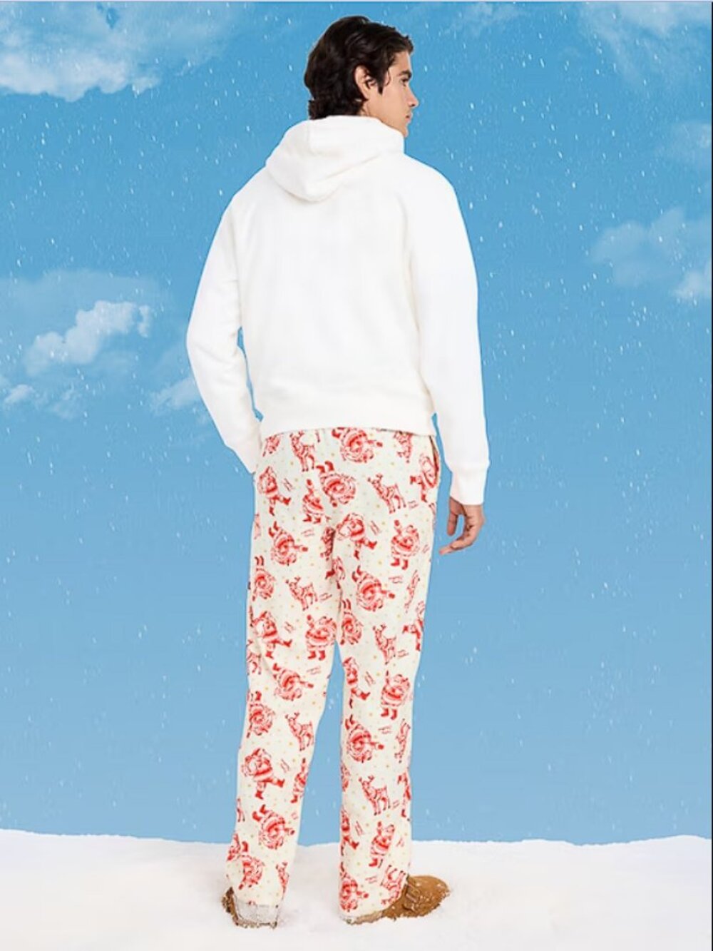 Old Navy Flannel Pajama Pants Men's Santa And Reindeer (M) NWT!
